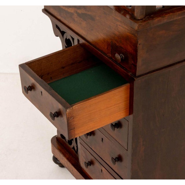 Victorian Burl Walnut Davenport Desk, 19th C. For Sale - Image 13 of 13
