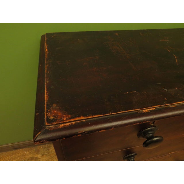 English Stained Pine Chest of Drawers For Sale - Image 9 of 18