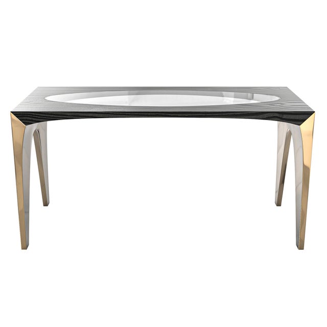 Art Deco "Partire" Desk With Bronze, Hand Crafted For Sale - Image 3 of 5