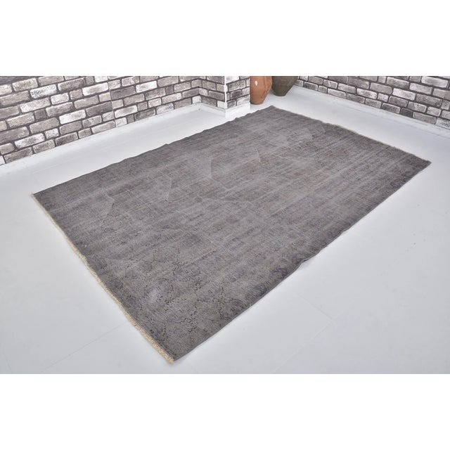 Turkish Large Vintage Turkish Distressed Wool Rug For Sale - Image 3 of 9