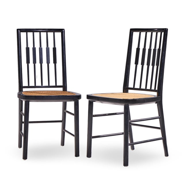 Mid-Century Modern Michael Taylor for Baker Mid Century Dining Chairs - Pair For Sale - Image 3 of 10