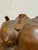 Beautiful solid wood statue in good vintage condition signed by the artist