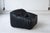 Ligne Roset Vintage Sandra Chair in Black Leather by Annie Hieronimus for Ligne Roset, 1973 For Sale - Image 4 of 12