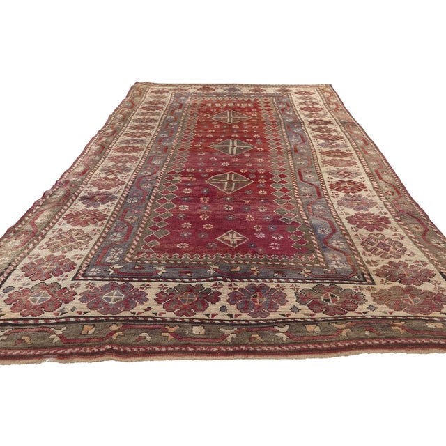 Tribal Early 20th Century Antique Caucasian Tribal Kurdish Rug 04'07 X 11'00 For Sale - Image 3 of 9