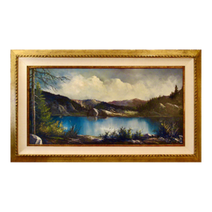 Bill Shaddix "Summer Stillness, Lake Tahoe" Large Oil Painting On Canvas C. 1970 Painting