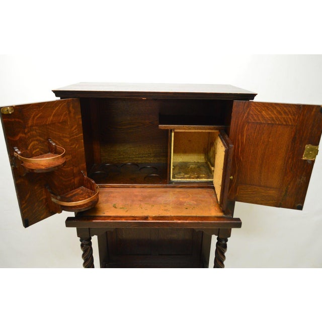 Antique Mission Style Oak Liquor Chairish