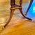 Wood Round Tier Three Leg Regency Salon Table With Gold Claw Feet and Gold Accent For Sale - Image 7 of 18