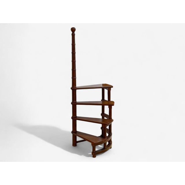 Georgian, Mahogany, Spiral Library Steps, United States, 20th C. For Sale In New York - Image 6 of 8