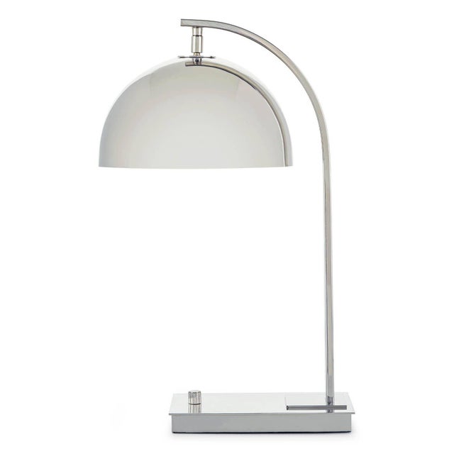 Traditional Regina Andrew Otto Steel Desk Lamp, Polished Nickel For Sale - Image 3 of 8