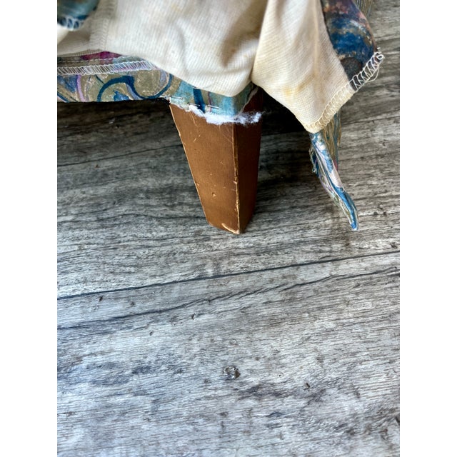 A Pair of Vintage Mid Century / Hollywood Regency Upholstered Lounge Chairs. Circa 1970s For Sale - Image 17 of 18