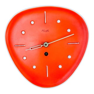 Wall Clock in Ceramic Teardrop Shape from Kienzle, 1950s For Sale
