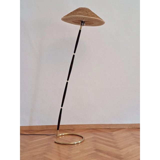 1960s Mid-Century Modern Sumatra Floor Lamp in the style of Rupert Nikoll, Austria, 1960s For Sale - Image 5 of 5