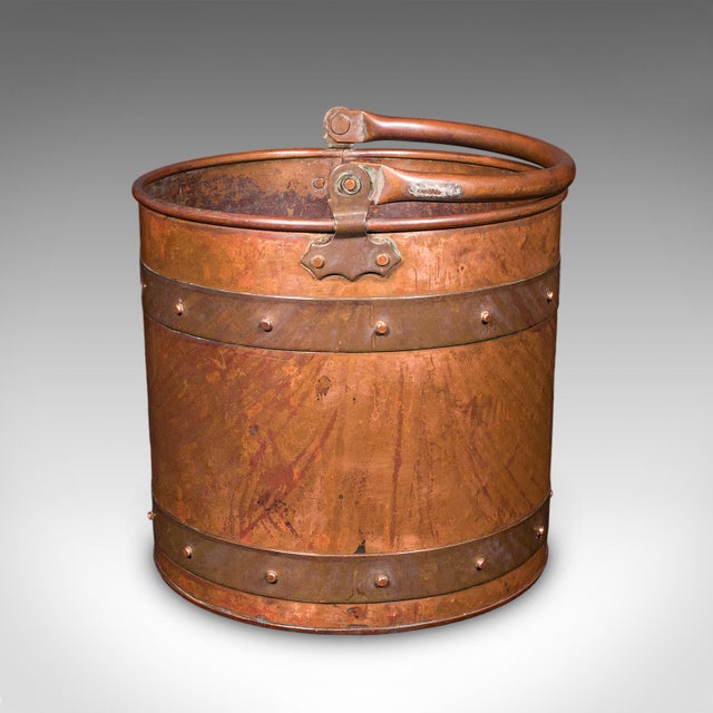 1900 - 1909 Antique Waste Paper Basket, English, Copper, Study, Office, Cornish, Edwardian For Sale - Image 5 of 9
