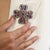 Circa 1890s Style 6.25 Ct Ruby & Kyanite Four Leaf Clover Christmas Brooch Pendant For Sale - Image 6 of 15