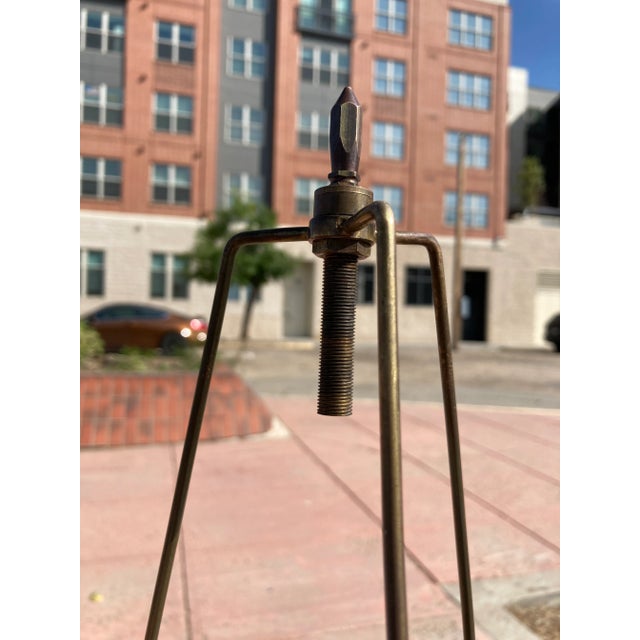 Mid 20th Century Majestic Marbro Japanese Brass Table Lamp in James Mont For Sale - Image 12 of 13