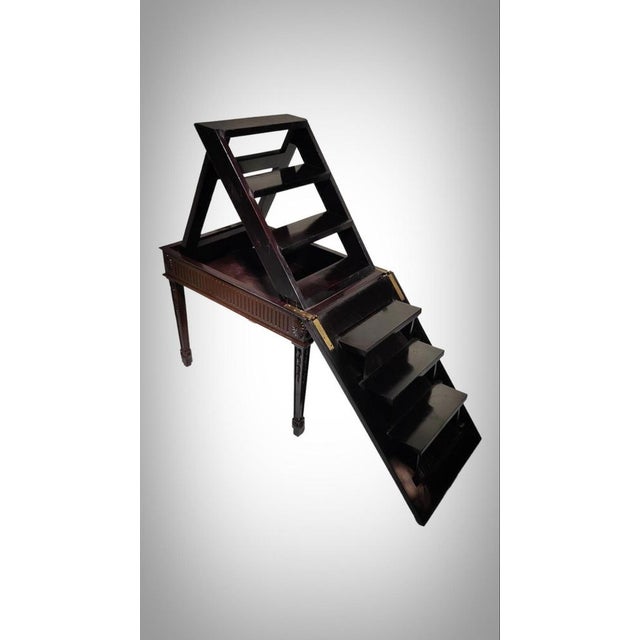 Wooden Library Staircase, 1880s For Sale - Image 11 of 18