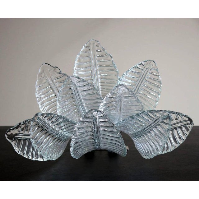 Italian Felci Leaf Sconces in the style of Barovier & Toso, Set of 2 For Sale - Image 6 of 7