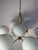 Type 2645 9-Light Chandelier in Brass and Opal Glass from Aloys Fischer Sundern For Sale - Image 5 of 11