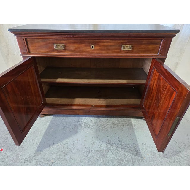Wood Late 1800s Louis Philippe Mahogany Buffet With Secretary For Sale - Image 7 of 12