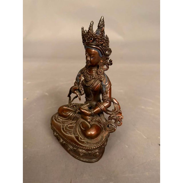 Bronze Statue of Buddha, Vintage For Sale - Image 10 of 14