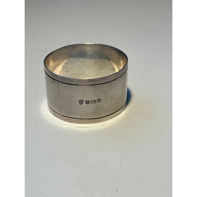 Vintage Jb Chatterley English Sterling Silver Napkin Ring, Circa 1948 For Sale - Image 4 of 7