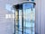 1970s Vintage Brass & Gunmetal Curved Display Cabinet Styled After Mastercraft For Sale - Image 10 of 13