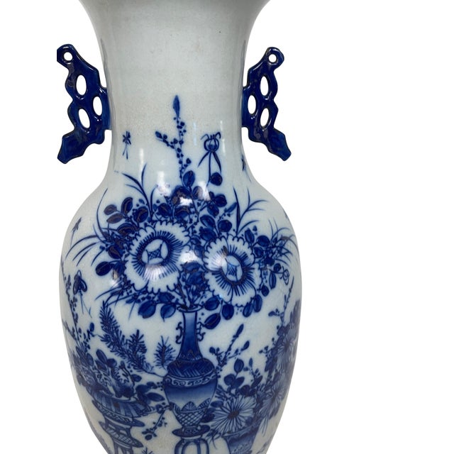 Blue Chinese Blue and White Porcelain Collection of Five Vases - Set of 5 For Sale - Image 8 of 13