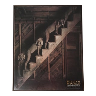 1992 Whitney Museum William Wegman Exhibit Poster, Framed For Sale