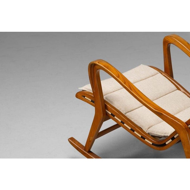 Brown Rocking Chair Technical Studio from Ufficio Tecnico Cassina, Italy, 1955 For Sale - Image 8 of 18