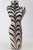 Murano Vintage Murano Style Art Glass White W/Brown Zebra Womans Bust Large Glass Vase For Sale - Image 4 of 10