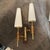These are exquisite 1950s Mid-Century Modern Italian wall sconces, a perfect blend of natural materials and sleek design...