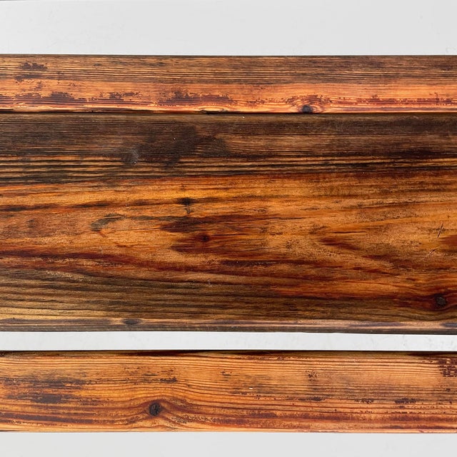 Italian Art Deco Wooden and White Cast Iron Bench, 1930s For Sale - Image 12 of 18