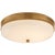 Launceton Small Flush Mount in Antique-Burnished Brass with White Glass Designer: Chapman & Myers Canopy: 11.5" Round...