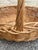 Tan Monumental Vintage Handwoven Wicker Gathering Basket With Oversized Handle For Sale - Image 8 of 8