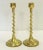 19th Century English Brass Barley Twist Candlesticks- a Pair For Sale - Image 10 of 10