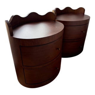 Lulu and Georgia by Sarah Sherman Samuel Ripple Nightstand Set of 2 For Sale