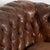 Set of Three Vintage Brown Leather Chesterfield Seating Group With Sofa and Pair of Club Chairs For Sale - Image 9 of 18
