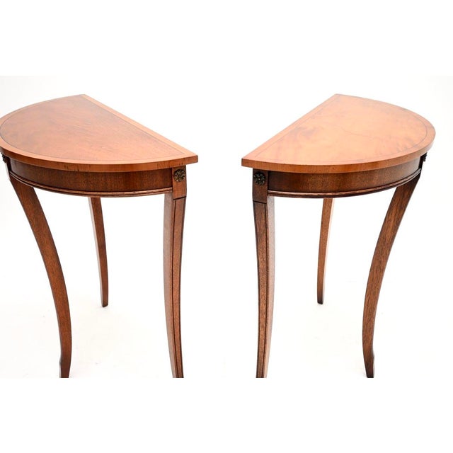 1950s Antique Regency Console Tables, 1950, Set of 2 For Sale - Image 5 of 10