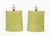 Pair of Modernist Lime Green Glazed Ceramic Lamps, apparently unmarked. 18" H x 11" W x 4" D. Provenance: From a 45 Sutton...