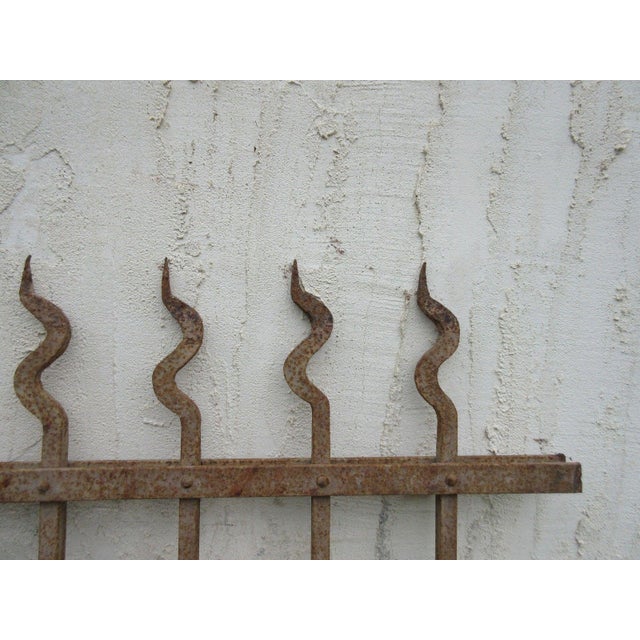 Metal Antique Victorian Iron Architectural Salvage Door For Sale - Image 7 of 7