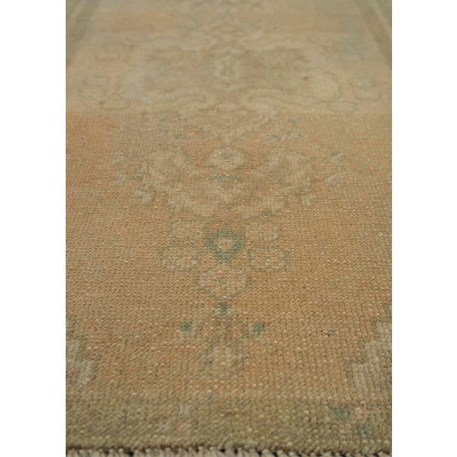 Turkish Turkish Mini Rug Oriental Hand Knotted Vintage Rug 1'10" x 3'1" #21030 For Sale - Image 3 of 8