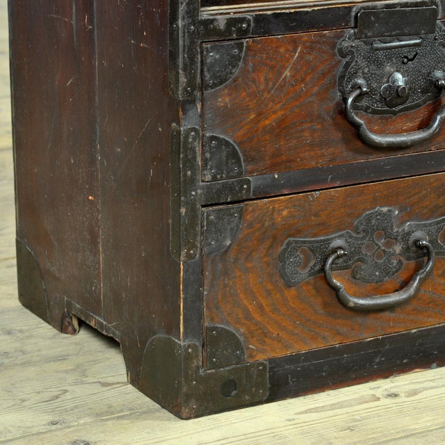 Japanese Tansu Chest of Drawers, 1890 For Sale - Image 12 of 17