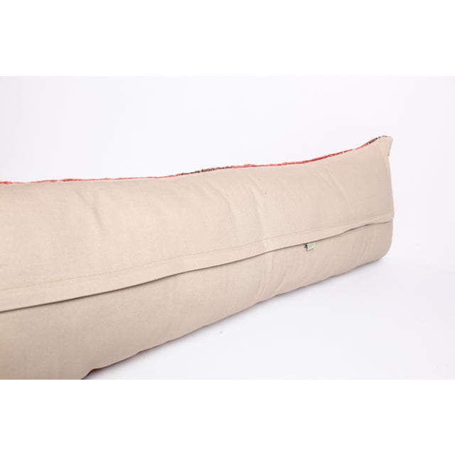 Vintage Bohemian Home Decor Handwoven Lumbar Cushion Cover -14'' X 47'' For Sale - Image 10 of 10