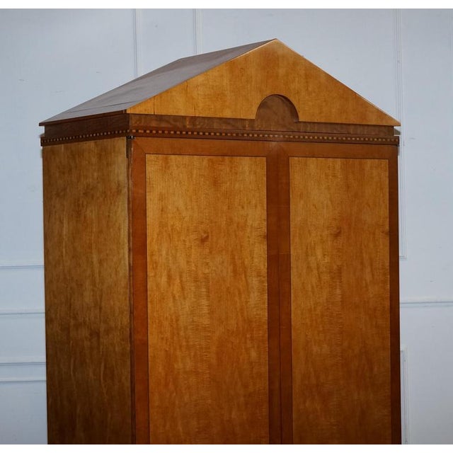 Biedermeier Style White Genesis Armoire or TV Cabinet in Satinwood from American Hickory For Sale - Image 6 of 18