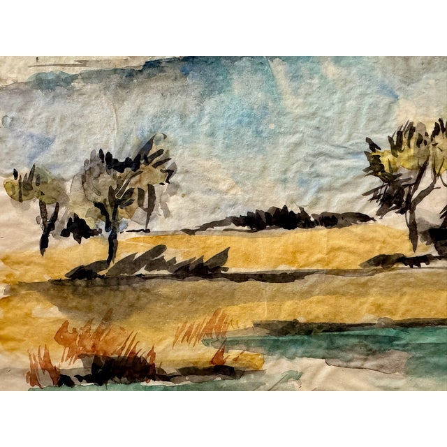 Original watercolor on paper by Henry Emil Salloch, also known as Heinz Emil Salloch, the German-born American artist and...