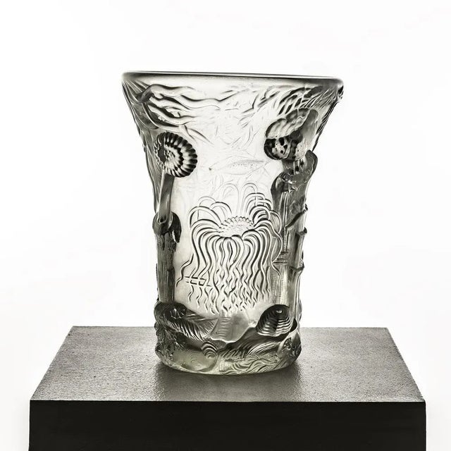 1960s Glass Marine Life Vase attributed to Josef Inwald for Barolac, 1960s For Sale - Image 5 of 5