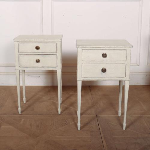 White Swedish Bedside Tables, Set of 2 For Sale - Image 8 of 8