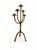 Brutalist Large Mid-Century Modern Brutalist Five-Arm Gilt Iron Candelabra, 1960s For Sale - Image 3 of 7