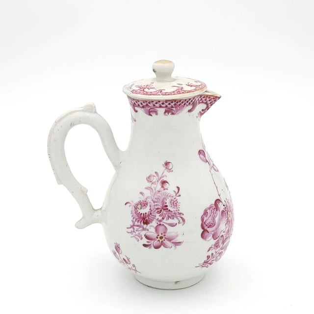 Chinese Famille Rose Chinese Pink Porcelain Creamer, Circa 1780 For Sale - Image 3 of 11