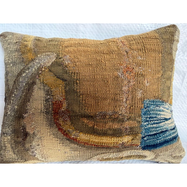 17th Century Antique 17th Century Brussels Tapestry Pillow For Sale - Image 5 of 7